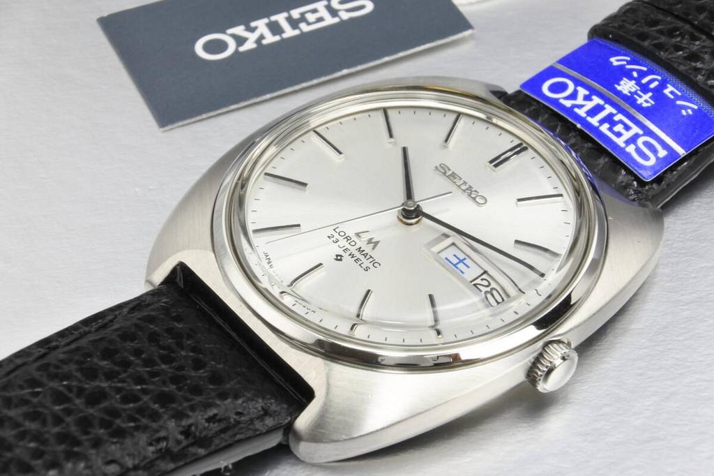 Item 1970 SEIKO Lord Matic cushion 23 автоматический подзавод SEIKO отличный Полулюкс 5606-8020, корпус, камни, мужские часы, ремешок, состояние.