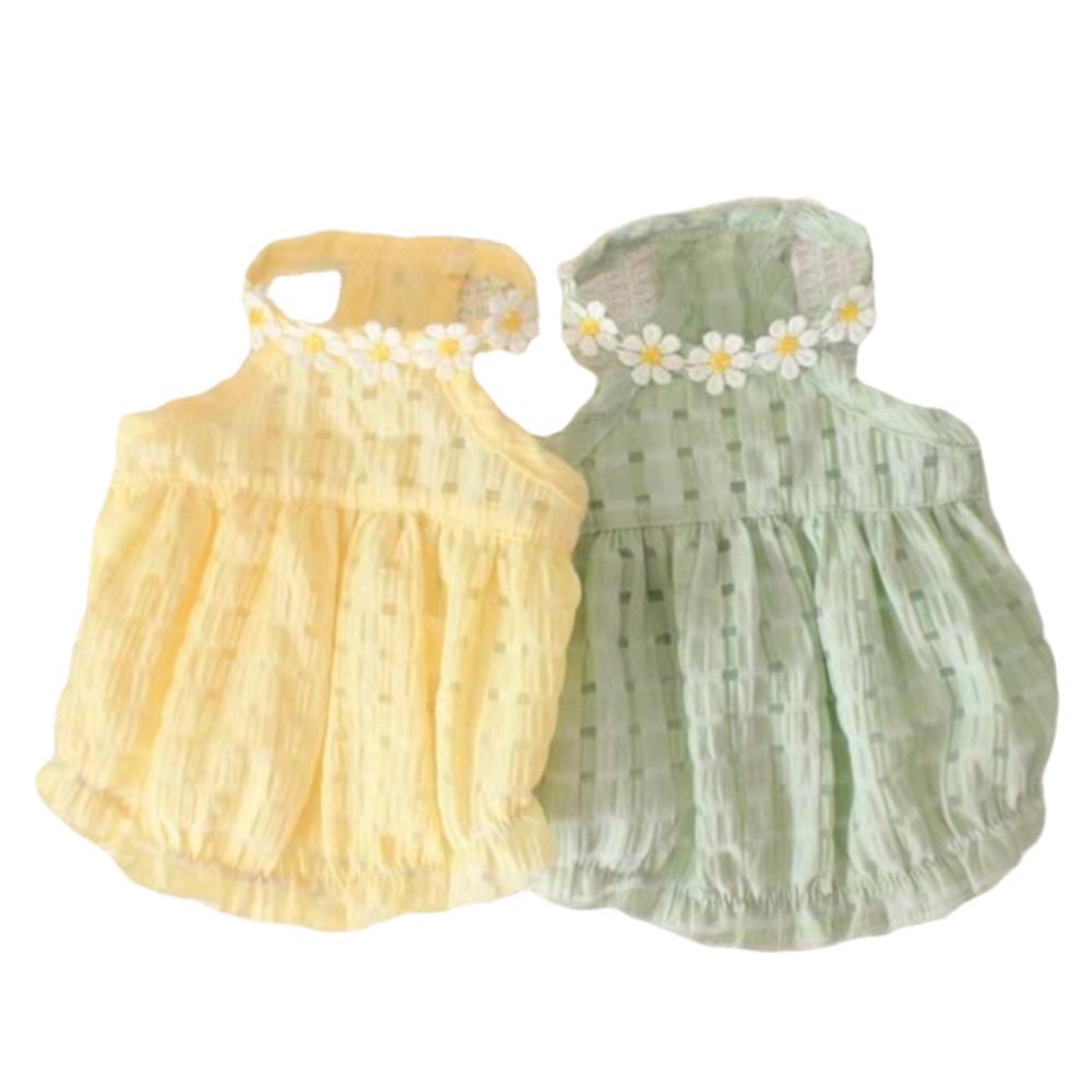 Cute Cat Party Dress Floral Style Collar Puppy Tutu Skirt New Cat Dress for Summer
