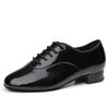 Leather Men's Modern Social Dance Shoes Salsa Tango Latin Ballroom Dancing Shoes Soft Sole 2CM