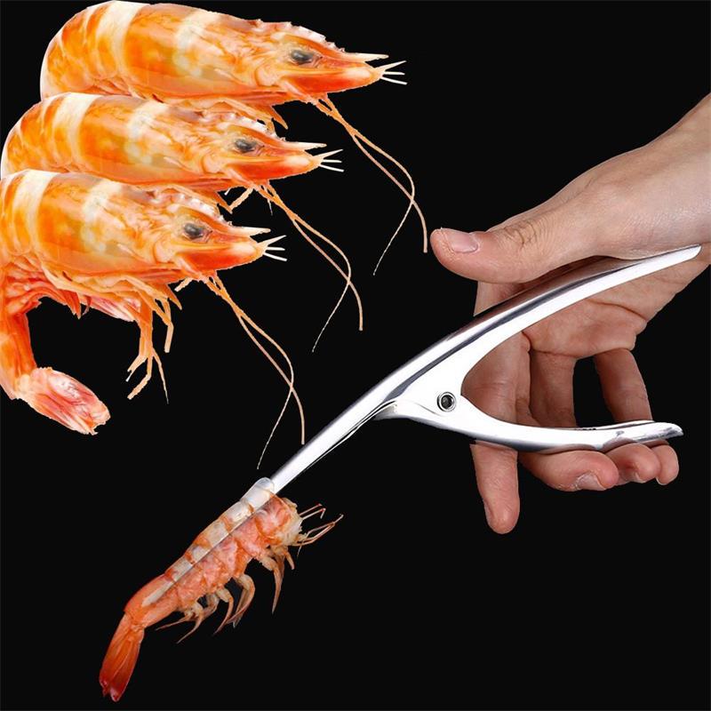 Stainless Steel Prawn Peeler Shrimp Deveiner Peel Device Creative Kitchen Tools