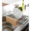 Yamazaki Folding Dish Drainer L White Approx. W26x D58 x H0.8cm Plate Rolls Slim for Storage 7846 Large