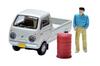 Tomica Limited Vintage Mazda Porter 1976 Готовая модель 1/64 LV-185b Кабина, Одностороннее открытие, Модель, Белый,