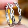 Simple Silver Color Twisted Hoop Earrings for Women Fashion Friends Party Daily Use Gifts