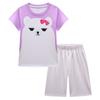 Kids Girls K-POP Demon Star Mira Bear Print Short Sleeves T-shirt Pants Shorts Clothes Sets