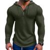 Men Spring Autumn Sweatshirt Top Solid Color Slim Fit Long Sleeve Breathable Casual Pullover Shirt Hooded Top