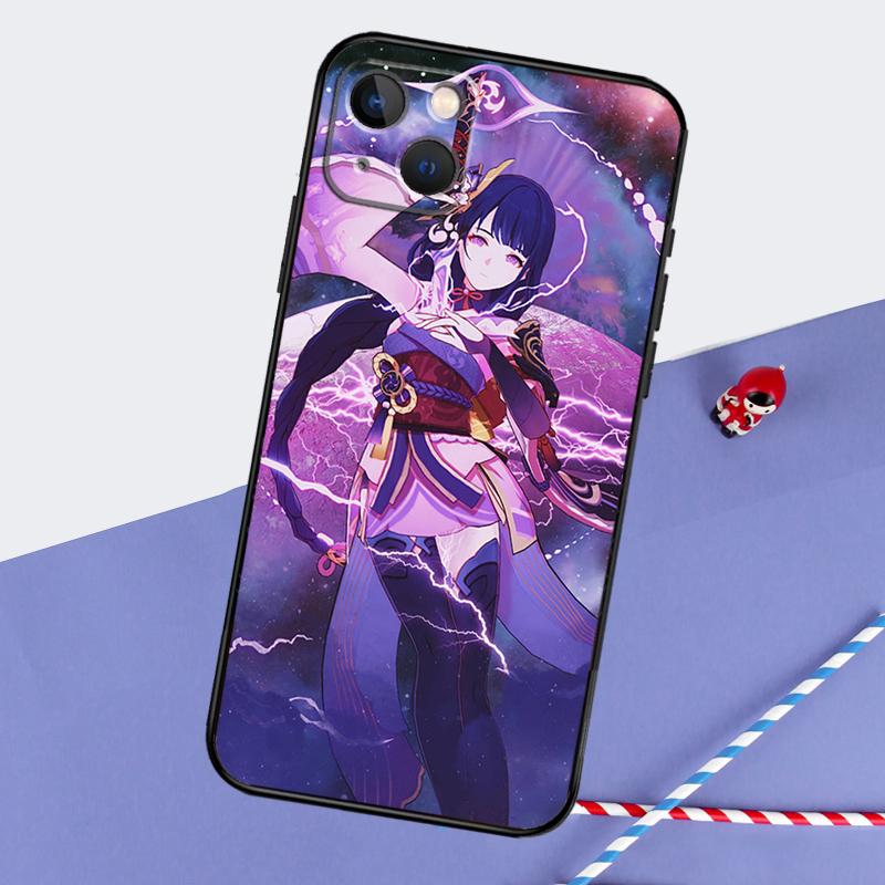 Чехол для телефона Baal Raiden Shogun Genshin Impact для iPhone 16 Pro Max 11 13 14 15 Pro Max 12 Mini XR 16 15 Plus 16e Задняя крышка