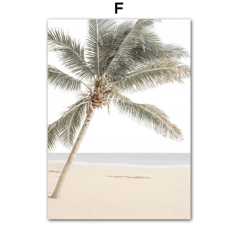 Пляжная доска для серфинга Морская звезда Тростник Летний прибой Пейзаж Бежевые постеры Картина на холсте Настенные художественные картины для декора гостиной