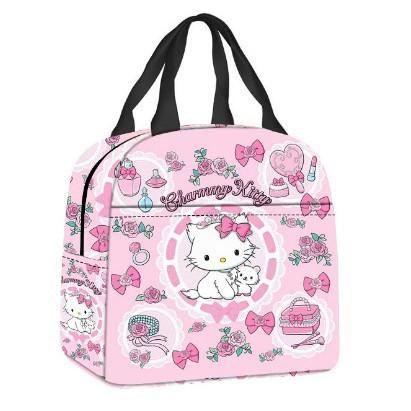 Сумка-ланчбокс Hello Kitty Большой вместимости Мешок для риса Сумка для бенто Сумка-тоут Водонепроницаемый Ланч-бокс Термосумка