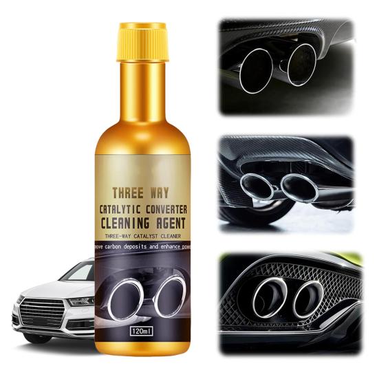 Catalytic Converter Cleaner 120ml Fuel Efficiency Enhancer Fuel And Exhaust System Cleaner Oil Additive Exhaust Pipe Carbon Removal Engine Cleaner