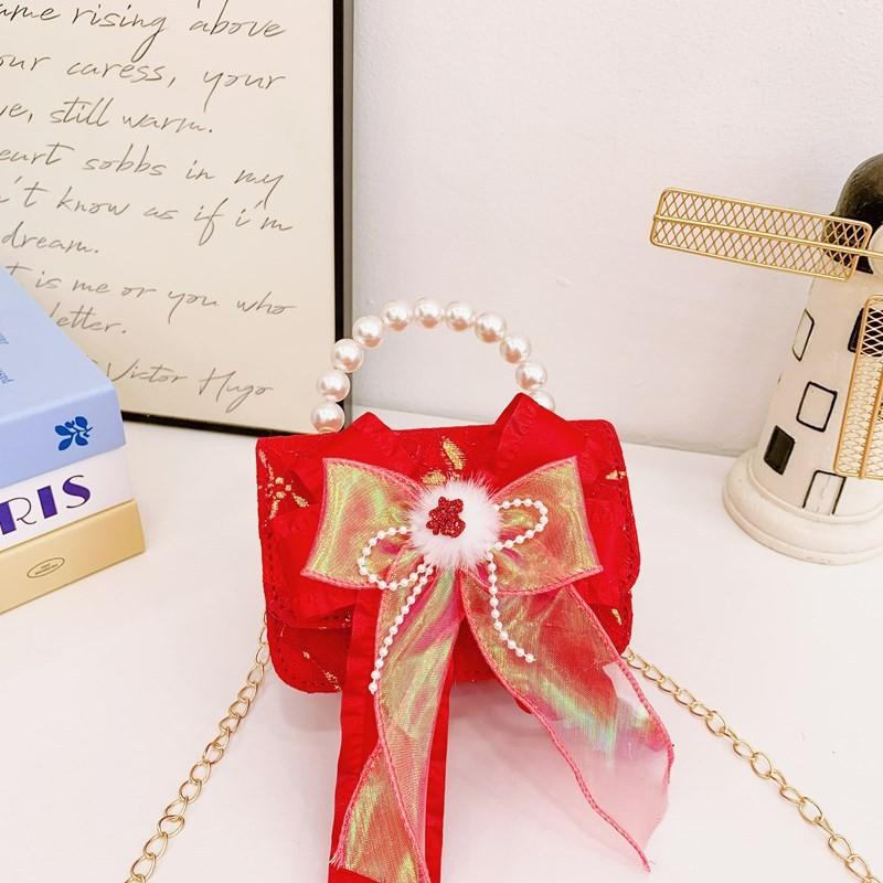 Забавный кошелек с красным бантом и оборками для девочек с уютной полиэстеровой подкладкой и игривым дизайном для любого случая