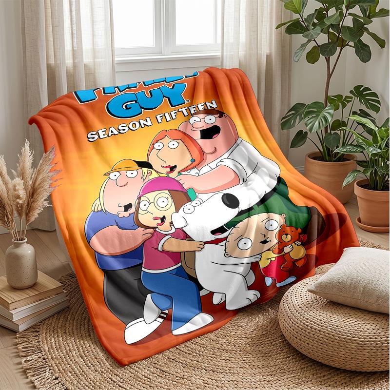 Family Guy Theme blanket Soft Flannel Blanket Plush Throw Blanket Cozy Sofa Bed Blanket for Home Decor
