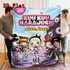 Cute & Cool Girl Squad 2D Flat Pattern Flannel Blanket High quality All Seasons Warmth and Comfort Perfect for Christmas Gifts.