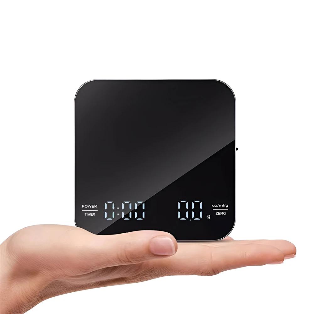 Цифровые весы для эспрессо с таймером, капельным эспрессо, ЖК-дисплей, 3 кг/0,1 г, высокая точность, автоматическое отключение питания