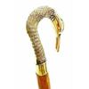 Brass Swan Head Handle Antique Silver Designer Style Wooden Stick Walking Cane