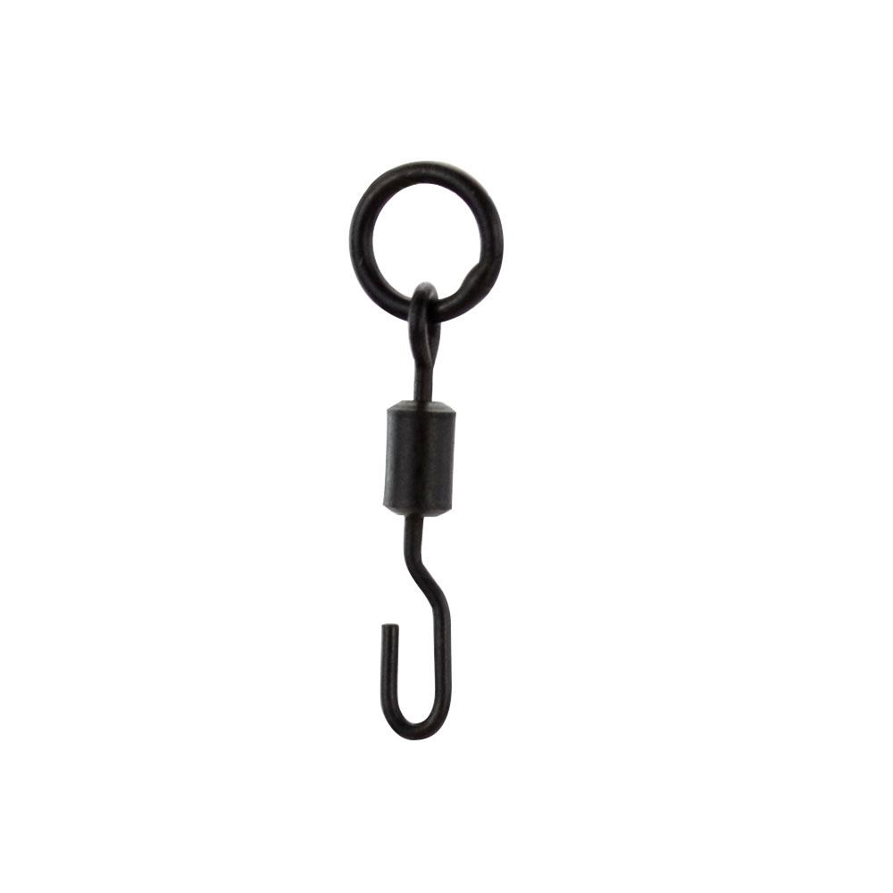 500 Piece in Bulk Hirisi Carp Fishing Swivels Snaps with Solid Ring Quick Change Fishing Hook Swivels Accessories AE008