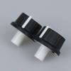 Горячая Распродажа 2 шт. 25*25.5MM черно-белый резиновый ручка потенциометра полувального поворотный энкодер ручка переключателя громкости