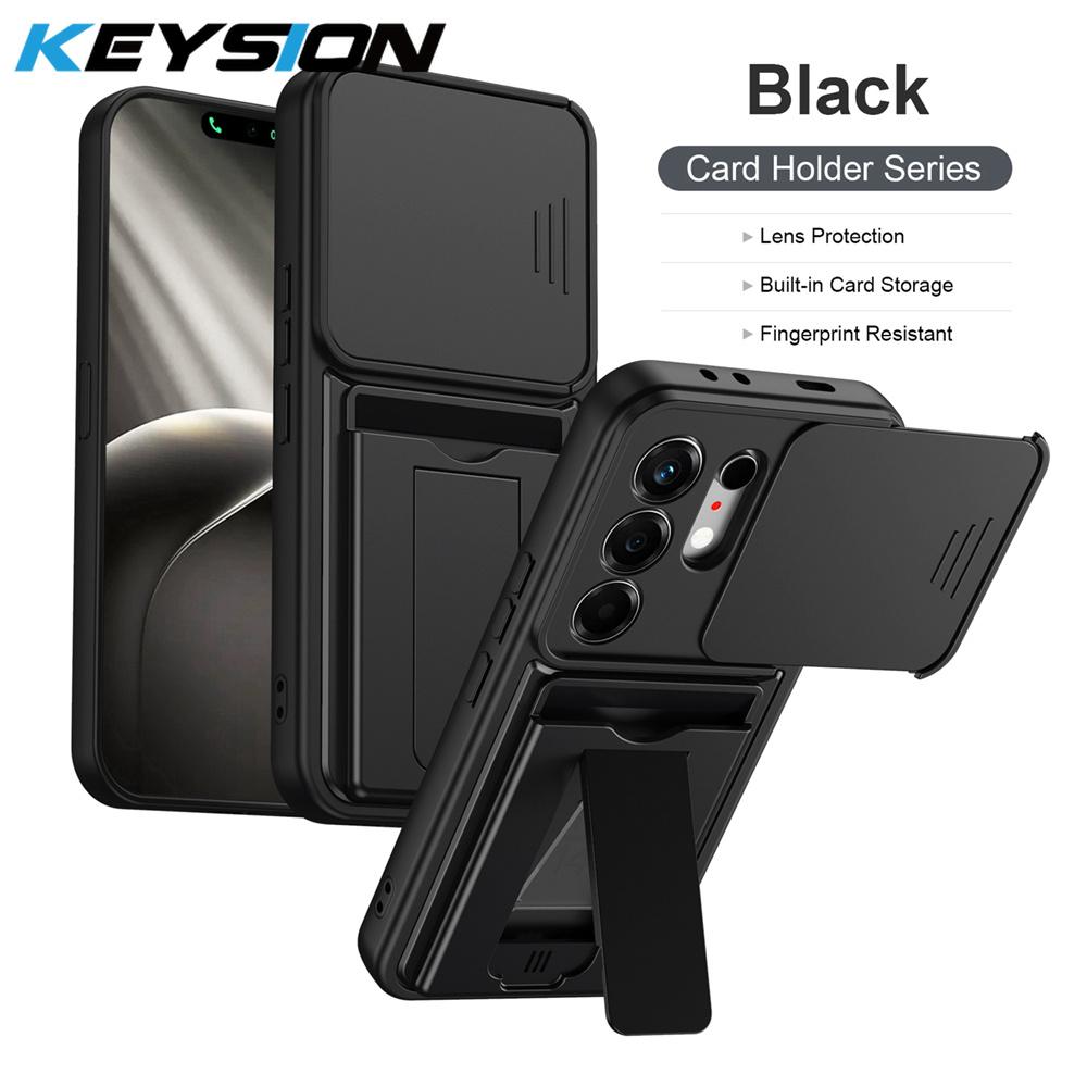 KEYSION Чехол-кошелек с держателем для карт для TECNO Camon 50, защита выдвижной камеры, подставка, ударопрочная задняя крышка для CAMON 50