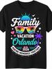 Orlando-Themed T-Shirt Suitable for Theme Parks And Group Vacations - Retro Beach Shirt with Iconic