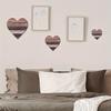 3 Pcs Wooden Heart Wall Decor Vintage Heart Shaped Wall Sign Rustic Hanging Love Plaque for Kitchen Bedroom Bathroom Living Room Farmhouse