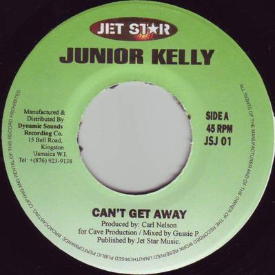 7-дюймовая пластинка JUNIOR KELLY - Can't Get Away JSJ01 Jet Star Record 2000 Ямайка Регги, Ска и Даб Б/У