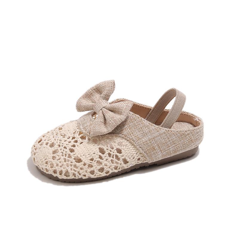 2026New Summer Sandals for Girls, Fashionable Hollow Bow Slippers, Trendy Korean Style Casual Shoes Princess slippers