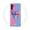 Чехол - Huawei - P30 - Мягкий - Защита - Стич и Ангел Синий Розовый
