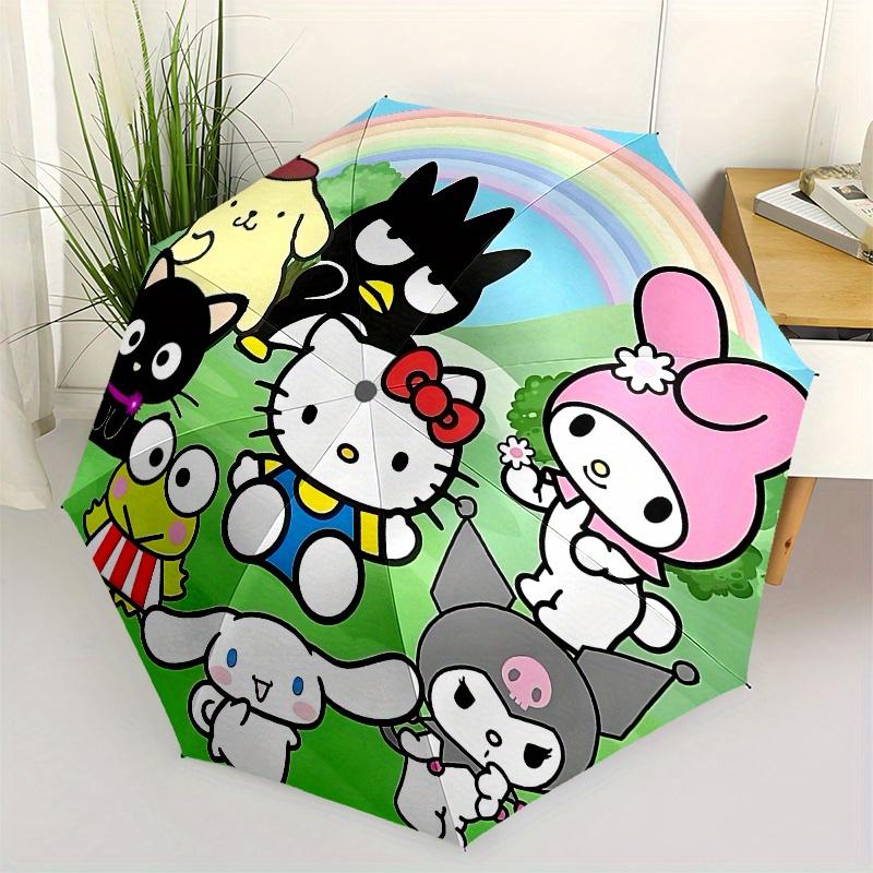 Hello Kitty, Sanrio Автоматический Открывающийся/Закрывающийся Зонт - Милый Зонт с Милым Дизайном, Портативный Компактный 3-Складной Зонт для Мужчин и Женщин, Hallowee