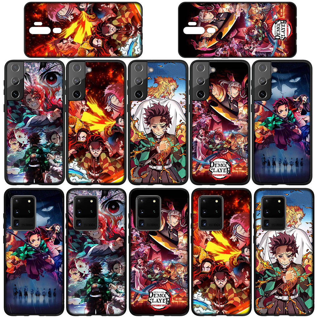 Чехол для Samsung Galaxy S25 S24 S23 iPhone 16 15 Xiaomi Redmi Note 14 13 12 16E X 11 Pro Max OPPO Moto Huawei аниме Kamado Tanjirou Demon Slayer Cover