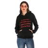 Casual Comfort and Versatility Spring and Autumn Women's Black Hooded College Style Letter Print Sweatshirt Women