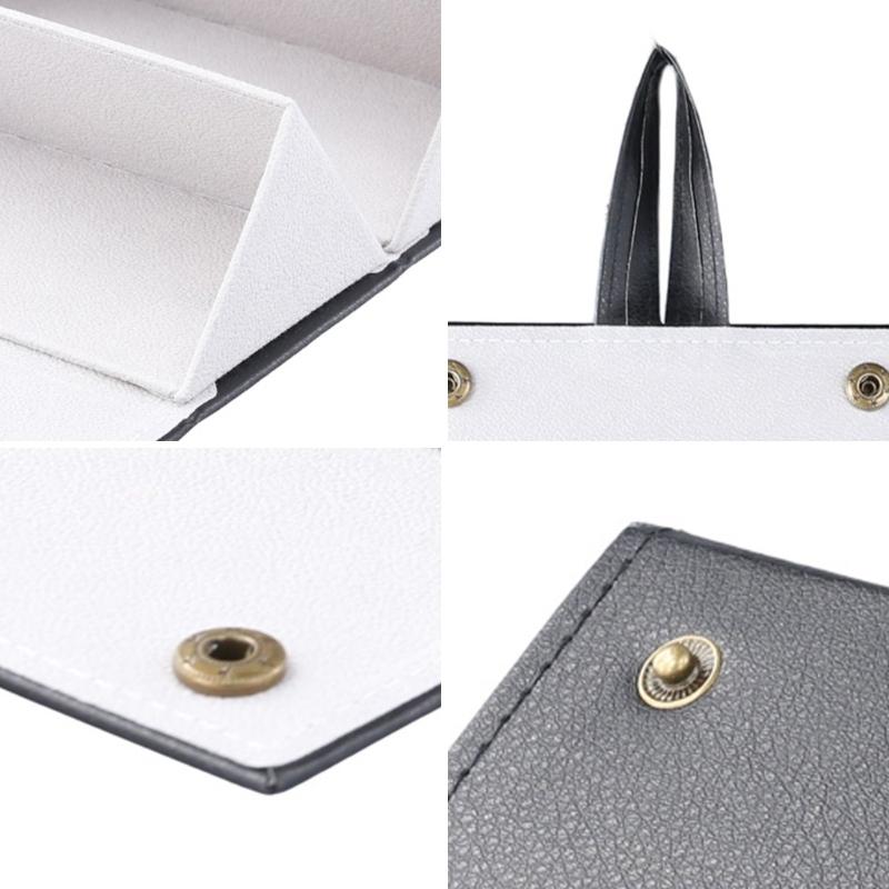 Eyeglass Sunglasses Organiser Collector Glasses Storage Box 5slots Roll Up PU Leather Sunglasses Holder Folding Case