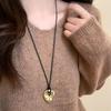 Simple Irregular Hollow Pendant Adjustable Long Chain Necklace for Women Unisex Charm Sweater Chains  Jewelry Accessories