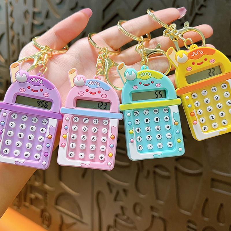 1 шт. Калькулятор Брелок Мини Портативный Калькулятор с Креативным Милым Брелоком 8-разрядный Дисплей Карманный Калькулятор Брелок