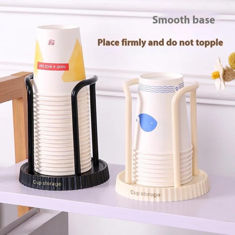 Простой держатель для бумажных стаканчиков, бытовая стойка для хранения одноразовых стаканчиков, многофункциональная настольная стойка для хранения стаканчиков для кофе, молока, чая