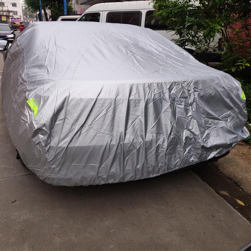 Универсальные автомобильные чехлы для внедорожников/седанов, водонепроницаемые уличные чехлы для защиты от солнца, дождя и снега, УФ-автомобильный зонт, серебристый автомобильный чехол S-XXL