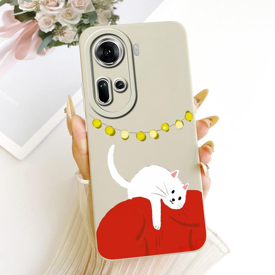 Чехол для Oppo Reno 11 5G Reno 11F CPH2603 Милый Кот Утка Мультяшная Обложка Мягкий Силиконовый Чехол Для Oppo Reno 11 Pro Reno11 F 5G Fundas