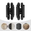 Pack of 2 Black  Heavy Duty Hidden Zinc Alloy Door Hinges 6 Inch Effortless W/ Screws 3-dimensional Adjustable Flexible