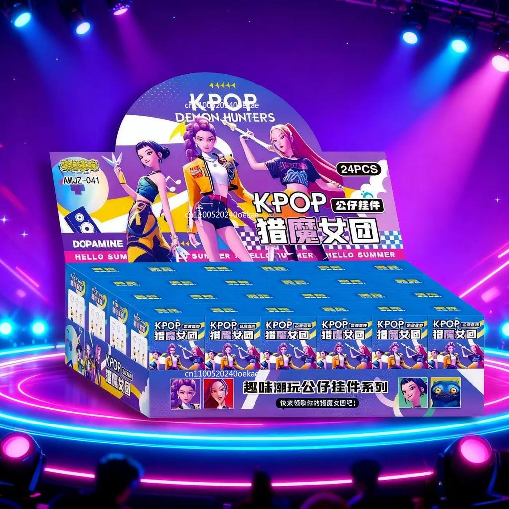 24 шт._% Случайная слепая коробка Аниме K-pop Демон Хантерс Девичья группа RUMI MIRA ZOEY Фигурка Экшн ПВХ Модели Игрушка Украшения Подарки