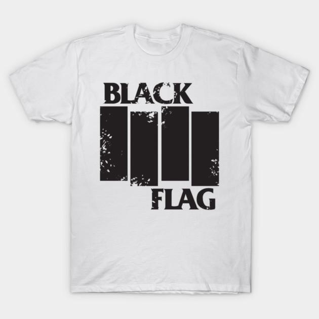 Asian Size Cotton Unisex Tshirt Print T-shirt Black Flag Vintage Logo T-shirt No-Cut Print Regular Fit
