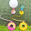 Golf Tee Holder Plastic Anti Lost Golf Tee Hanger Cartoon Donut Golf Tee Ring with Strap Golf Accessories for Men Women Golfer Gifts
