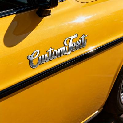 Наклейки на автомобиль из нержавеющей стали EWTOMTENTStainless Steel с клейкой основой для украшения пианино, мотоциклов и спортивных автомобилей, с буквенным рисунком, персонализированный текст.