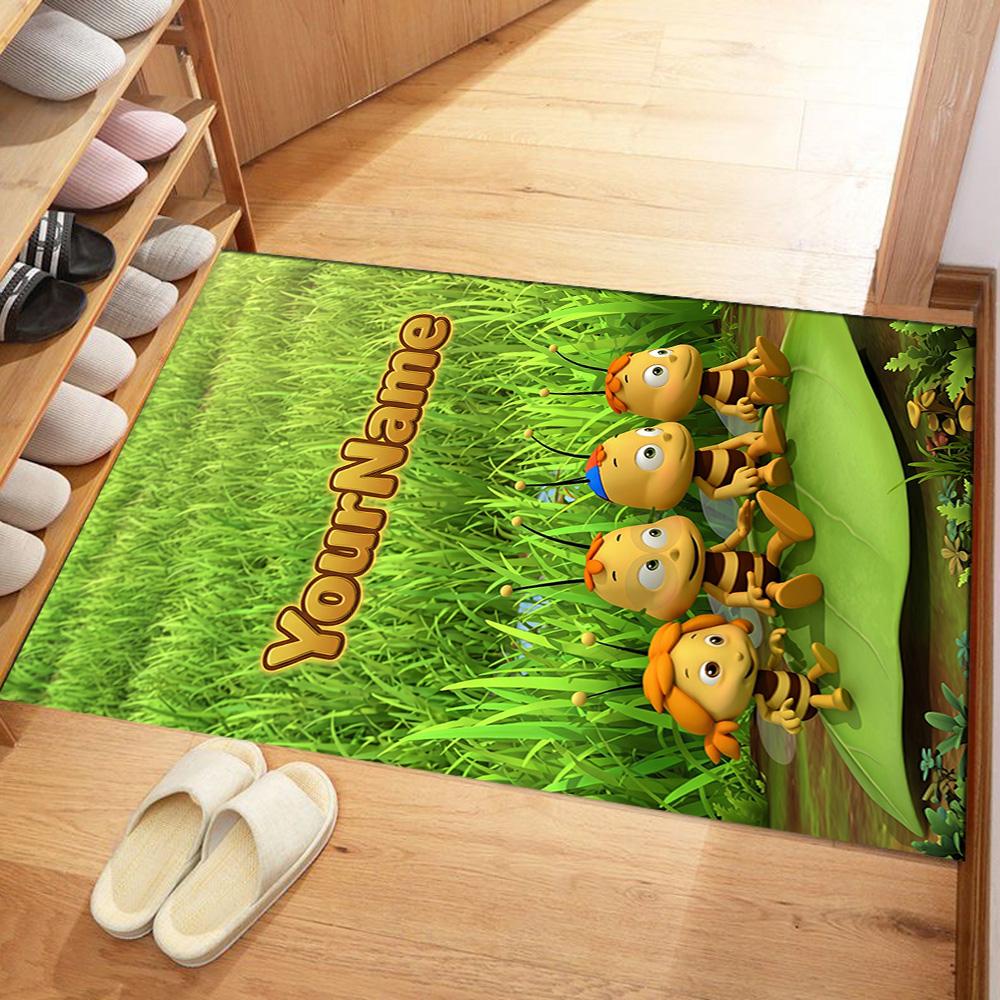 Biene Maja Customize Text Area Rug Suitable for Bedrooms Balcony Study room Dormitory Antislip Carpet Decorate Offices Spiritual Gift