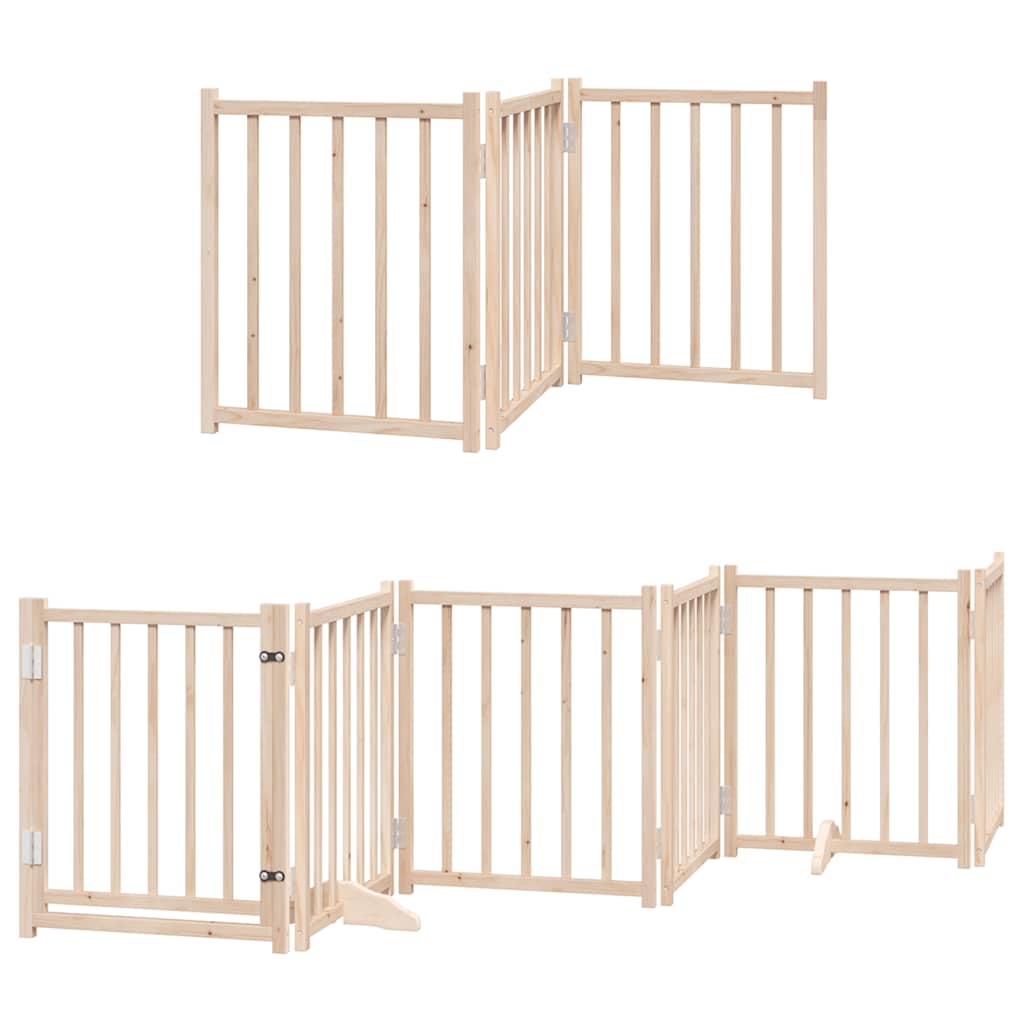 12 Piece Foldable Dog Gate 600 cm Poplar Wood