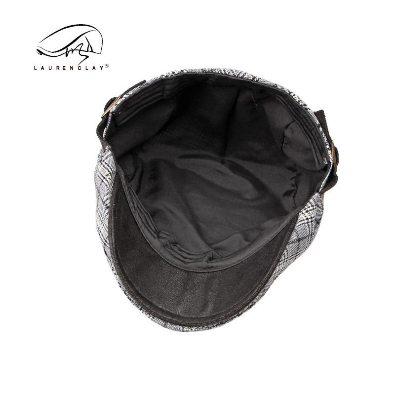 Four seasons plaid beret male British retro literary young painter hat casual forward hat female cap