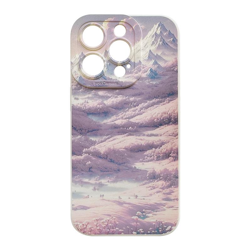 Мягкий защитный чехол из ТПУ с изображением цветка вишни для iPhone 11/12/13/14/15