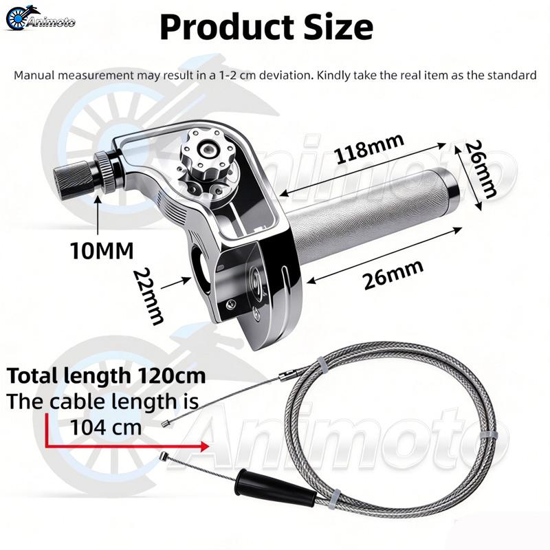 22mm CNC Aluminum Motorcycle Accelerator Handlebar Throttle Twist Grip Twister For Motorcycle Moped Scooter Bike ATV CRF XR KLX