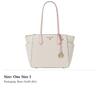 MICHAEL KORS Marilyn Artificial Leather Tote Bag, Shoulder Bag Medium Women's Ecru 35F5G6AT2B-PWD BLSH MLT