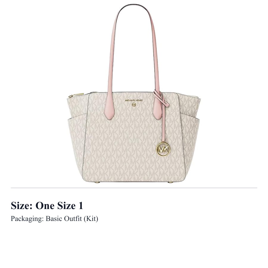 MICHAEL KORS Marilyn Artificial Leather Tote Bag, Shoulder Bag Medium Women's Ecru 35F5G6AT2B-PWD BLSH MLT