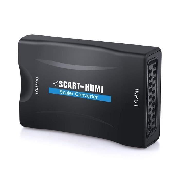 Alpexe convertisseur scart vers hdmi adaptateur péritel vidéo pour smartphone box décodeur stb ps3 ps4 sky hdtv lecteur dvd blu-ra