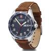 VICTORINOX Watch FIELDFORCE Stainless Steel Case Blue Dial Brown Leather Strap Gift 241848 (316L) []