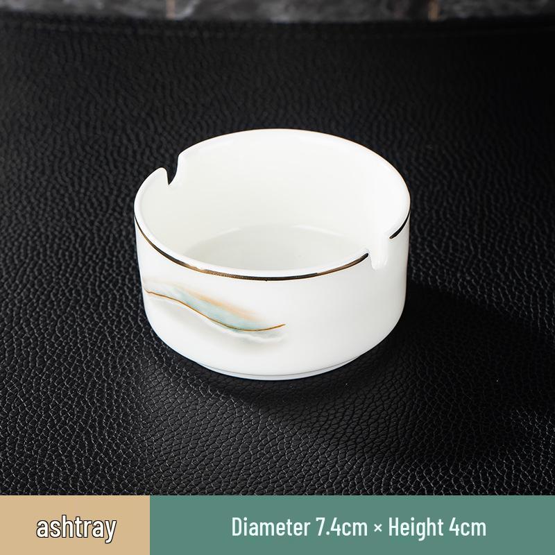 Premium Bone China Gold-Rimmed Dinnerware Set: Four-Piece Hotel & Restaurant Collection